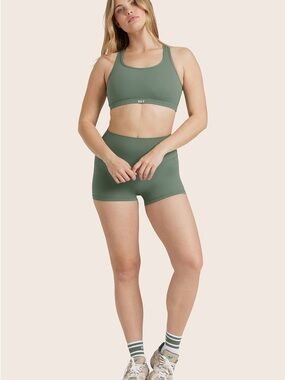 [NWOT] $60 SET ACTIVE Breathe Mini Shorts in Refresh Green. Limited Edition.